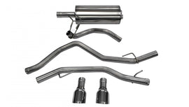Corsa Performance 3.0 Inch Cat-Back Sport Dual Rear Exhaust 4.5 Inch Polished Tips 09-18 Dodge Ram/Rebel 4.7L/5.7L V8 140.5 Inch Wheelbase Stainless Steel (14405)