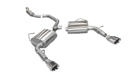 Corsa Performance 2.5 Inch Cat-Back Sport Dual Rear Exhaust 4.0 Inch Polished Tips 11-14 Dodge Avenger/Chrysler 200 V6 Engine Stainless Steel (14413)