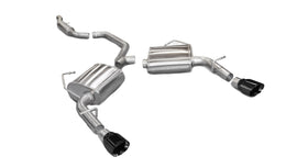 Corsa Performance 2.5 Inch Cat-Back Sport Dual Rear Exhaust 4.0 Inch Black Tips 11-14 Dodge Avenger/Chrysler 200 V6 Engine Stainless Steel (14413BLK)