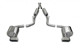 Corsa Performance 2.5 Inch Cat-Back Xtreme Dual Rear Exhaust GTX Polished Tips 09-10 Dodge Challenger R/T Automatic Trans 5.7L V8 Stainless Steel (14436)
