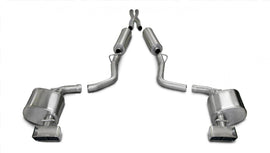 Corsa Performance 2.5 Inch Cat-Back Xtreme Dual Rear Exhaust GTX Polished Tips 09-10 Dodge Challenger R/T Manual Trans 5.7L V8 Stainless Steel (14437)