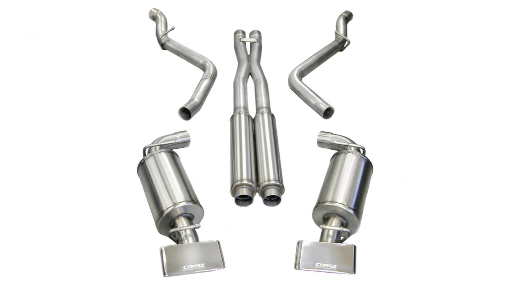 Corsa Performance 2.75 Inch Cat-Back Xtreme Dual Rear Exhaust GTX Polished Tips 08-10 Dodge Challenger SRT-8 6.1L V8 Stainless Steel (14438)