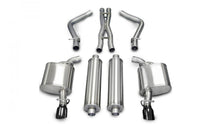Load image into Gallery viewer, Corsa Performance 2.5 Inch Cat-Back Xtreme Dual Rear Exhaust 3.5 Inch Black Tips (No Tow Hitch) 05-10 Chrysler 300 R/T/Dodge Charger R/T/Magnum R/T 5.7L V8 Stainless Steel (14439BLK)