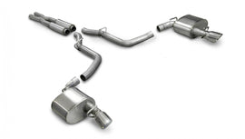 Corsa Performance 2.75 Inch Cat-Back Extreme Dual Exhaust 4.0 Inch Polished Tips (No Tow Hitch) 05-10 Chrysler 300 SRT-8/Dodge Charger SRT-8/Dodge Magnum SRT-8 6.1L V8 Stainless Steel (14440)