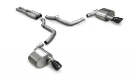 Corsa Performance 2.75 Inch Cat-Back Extreme Dual Exhaust 4.0 Inch Black Tips (No Tow Hitch) 05-10 Chrysler 300 SRT-8/Dodge Charger SRT-8/Dodge Magnum SRT-8 6.1L V8 Stainless Steel (14440BLK)
