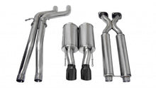 Load image into Gallery viewer, Corsa Performance 2.5 Inch Cat-Back Sport Dual Center Exhaust 4.0 Inch Black Tips 06-10 Jeep Grand Cherokee SRT-8 6.1L V8 (Factory Hitch) Stainless Steel (14451BLK)