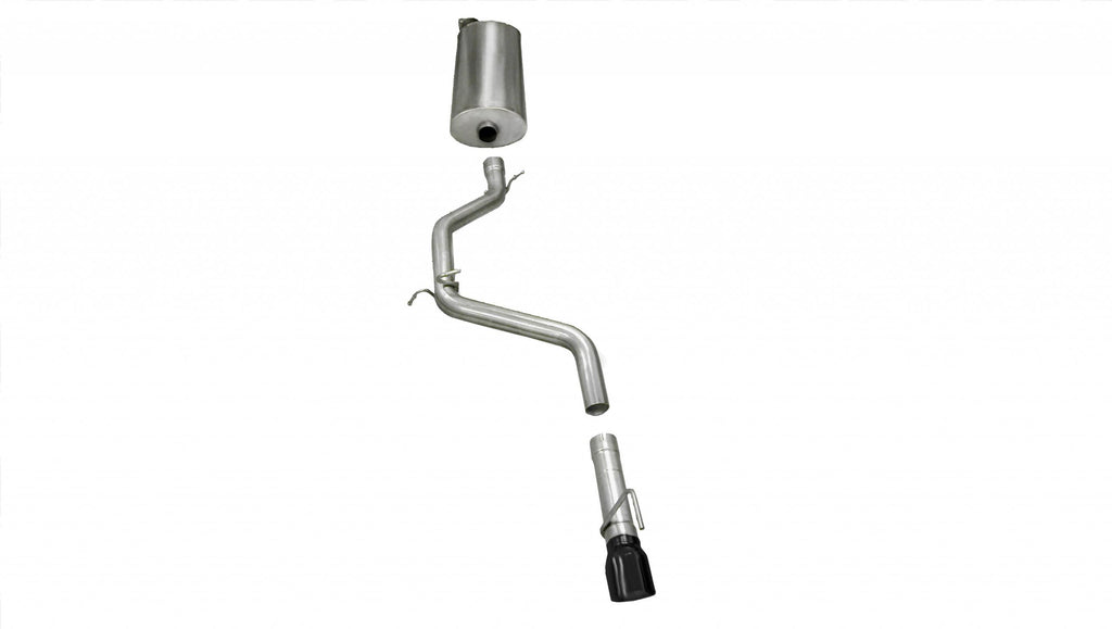 Corsa Performance 2.75 Inch Cat-Back Single Rear Exit with Single 4.0 Inch Black PVD Pro-Series Tips (14452BLK)