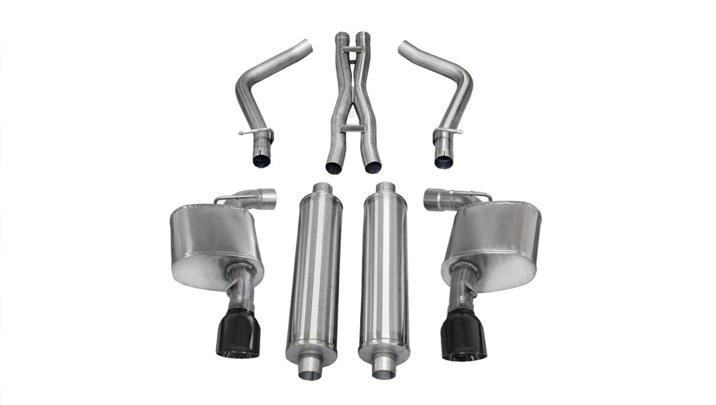 Corsa Performance 2.75 Inch Cat-Back Sport Dual Exhaust 4.5 Inch Black Tips 12-14 Chrysler 300/Dodge Charger SRT-8/SRT 6.4L V8 Stainless Steel (14463BLK)