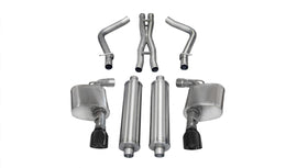 Corsa Performance 2.75 Inch Cat-Back Extreme Dual Exhaust 4.5 Inch Black Tips 12-14 Chrysler 300/Dodge Charger SRT-8/SRT 6.4L V8 Stainless Steel (14464BLK)