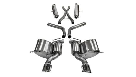 Corsa Performance 2.75 Inch Cat-Back Sport Single Exhaust 4.5 Inch Polished Tips 12-Present Jeep Grand Cherokee SRT-8/SRT 6.4L V8 Stainless Steel (14466)