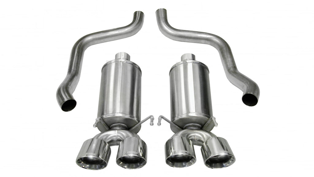 Corsa Performance 2.5 Inch Axle-Back Xtreme Dual Exhaust Polished 3.5 Inch Tips 05-08 Corvette 6.0L/6.2L Stainless Steel (14469)