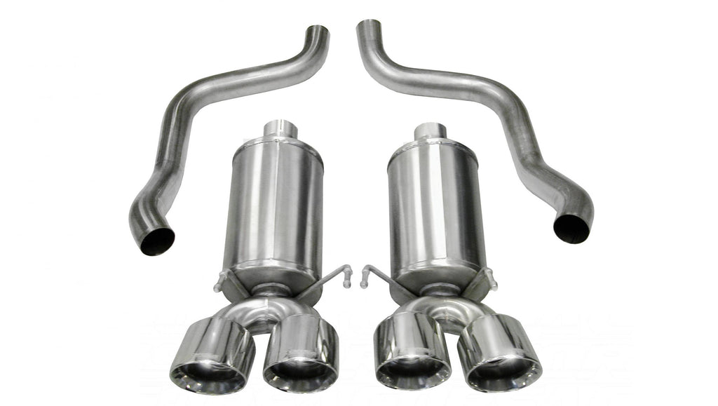 Corsa Performance 2.5 Inch Axle-Back Xtreme Dual Exhaust Polished 3.5 Inch Tips 09-13 Corvette 6.2L Stainless Steel (14470)