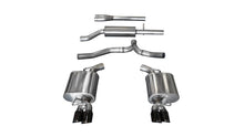 Load image into Gallery viewer, Corsa Performance 2.5 Inch Cat-Back Sport Dual Rear Exhaust 3.0 Inch Black Tips 11-14 Dodge Charger 3.6L V6 Stainless Steel (14474BLK)