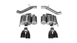 Corsa Performance 3.0 Inch Axle-Back Sport Dual Exhaust 4.0 Inch Black Tips 16-Present Cadillac ATS-V 3.6L Turbo V6 Stainless Steel (14478BLK)