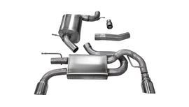Corsa Performance 3.0 Inch Cat-Back Touring Dual Rear Exhaust 4.0 Inch Polished Tips 10-14 Volkswagen Golf GTI Mk6 2.0T Stainless Steel (14491)