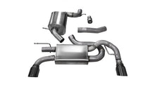 Load image into Gallery viewer, Corsa Performance 3.0 Inch Cat-Back Touring Dual Rear Exhaust 4.0 Inch Black Tips 10-14 Volkswagen GTI Mk6, 2.0T Stainless Steel (14491BLK)
