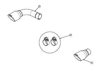 Corsa Performance Two Single 4.0 Inch Polished Tip (Clamp Included) Single Rear Exit For VW Golf GTI Mk6 Exhaust Only Stainless Steel (14492)