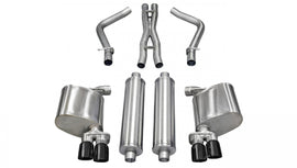 Corsa Performance 2.5 Inch Cat-Back Xtreme Dual Rear Exhaust 3.0 Inch Black Tips 11-14 Dodge Charger R/T 5.7L V8 Stainless Steel (14522BLK)