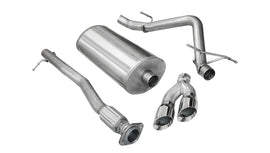 Corsa Performance 3.0 Inch Cat-Back Sport Single Side Exhaust 4.0 Inch Polished Tips 11-13 Silverado/Sierra Denali 1500 6.2L V8 143.5 Inch WB Stainless Steel (14523)