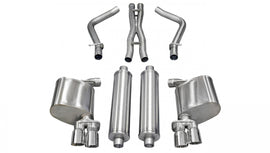 Corsa Performance 2.5 Inch Cat-Back Sport Dual Rear Exhaust 3.0 Inch Polished Tips 11-14 Dodge Charger R/T 5.7L V8 Stainless Steel (14525)