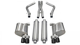 Corsa Performance 2.5 Inch Cat-Back Sport Dual Rear Exhaust 3.0 Inch Black Tips 11-14 Dodge Charger R/T 5.7L V8 Stainless Steel (14525BLK)