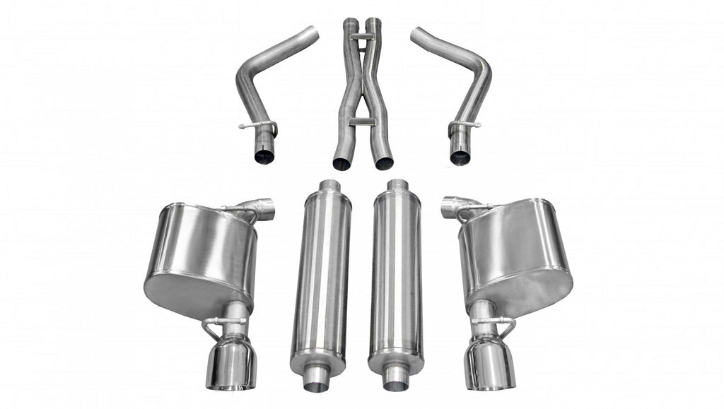 Corsa Performance 2.5 Inch Cat-Back Sport Dual Rear Exhaust 4.5 Inch Polished Tips 11-14 Chrysler 300 5.7L V8 Stainless Steel (14535)