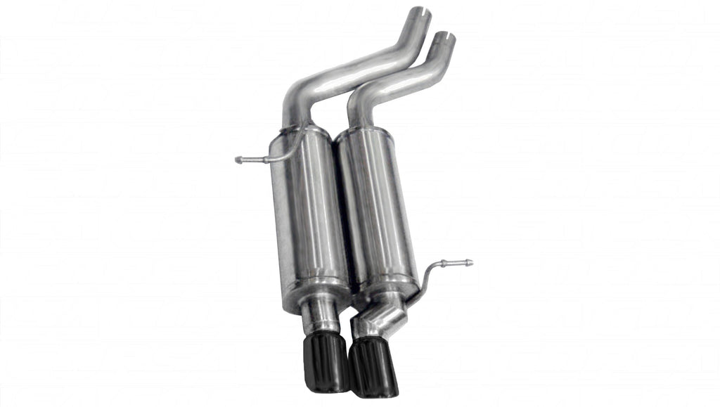Corsa Performance 2.25 Inch Axle-Back Sport Dual Exhaust 3.0 Inch Black Tips 01-06 BMW 325i/325ci E46/E36 Convertible/Sedan Stainless Steel (14559BLK)