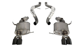 Corsa Performance 2.5 Inch Cat-Back Sport Dual Rear Exhaust 3.0 Inch Black Tips 08-12 BMW M3 E92 Coupe/Convertible Stainless Steel (14568BLK)