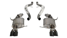Corsa Performance 2.5 Inch Cat-Back Sport Dual Rear Exhaust 3.0 Inch Black Tips 08-12 BMW M3 E90 Stainless Steel (14569BLK)