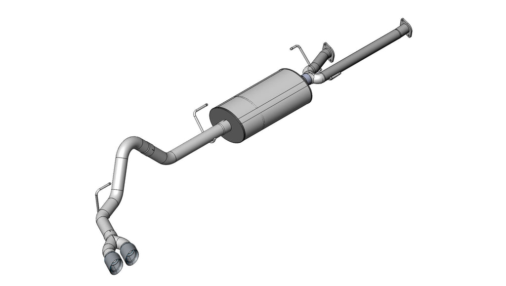 Corsa Performance 3.0 Inch Cat-Back Sport Single Side Exit Exhaust 4.0 Inch Polished Tips 09-10 Toyota Tundra Double Cab/Crew Max 5.7L V8 Stainless Steel (14572)
