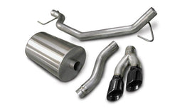 Corsa Performance 3.0 Inch Cat-Back Single Side Exit with Twin 4.0 Inch Black PVD Pro-Series Tips (14580BLK)