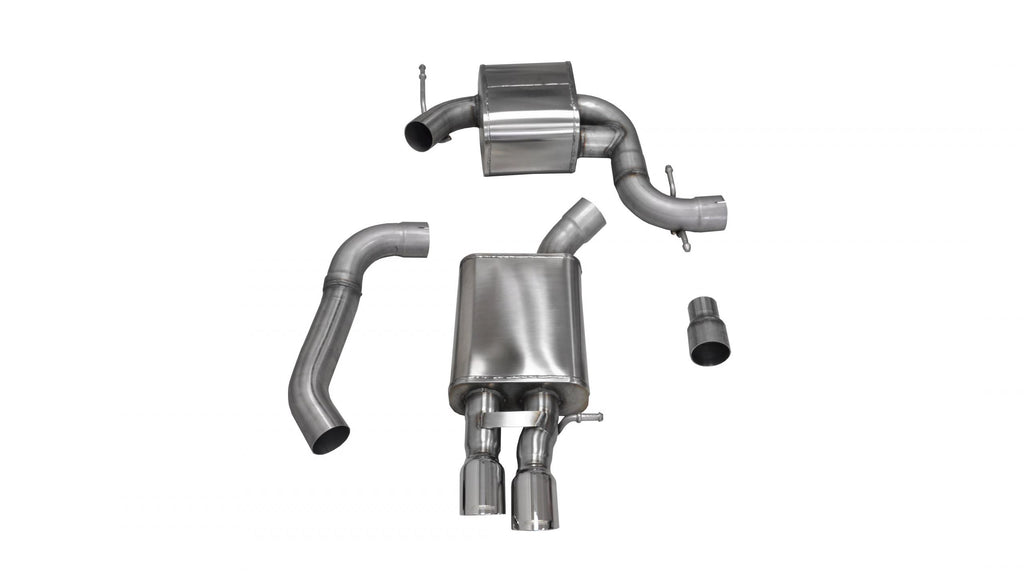 Corsa Performance 3.0 Inch Cat-Back Touring Single Rear Exhaust 3.0 Inch Polished Tips 06-10 Volkswagen Jetta GLI Mk5 2.0T Stainless Steel (14598)