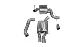 Corsa Performance 3.0 Inch Cat-Back Touring Single Rear Exhaust 3.0 Inch Polished Tips 06-10 Volkswagen Jetta GLI Mk5 2.0T Stainless Steel (14598)