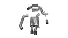 Load image into Gallery viewer, Corsa Performance 3.0 Inch Cat-Back Touring Single Rear Exhaust 3.0 Inch Black Tips 06-10 Volkswagen Jetta GLI Mk5 2.0T Stainless Steel (14598BLK)