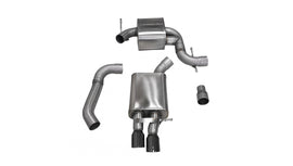 Corsa Performance 3.0 Inch Cat-Back Touring Single Rear Exhaust 3.0 Inch Black Tips 06-10 Volkswagen Jetta GLI Mk5 2.0T Stainless Steel (14598BLK)