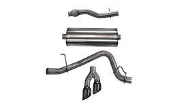 Corsa Performance 3.0 Inch Cat-Back Sport Single Side Exit Exhaust 4.0 Inch Black Tips 15-Present Chevy Suburban/GMC Yukon XL 5.3L V8 Stainless Steel (14748BLK)