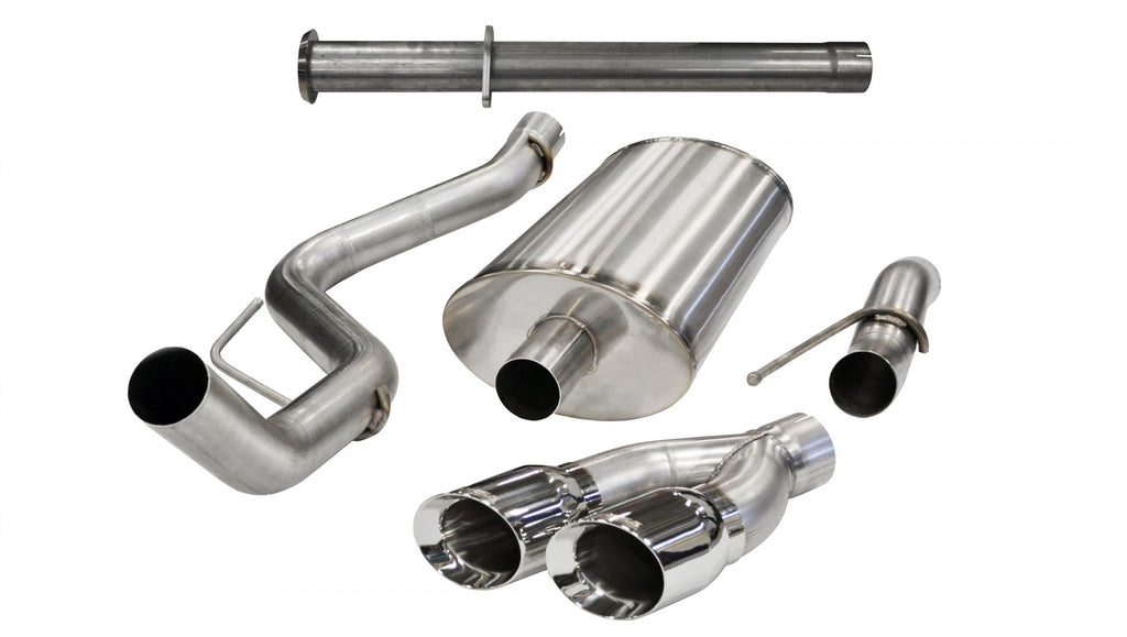 Corsa Performance 3.0 Inch Cat-Back Xtreme Single Side Exit Exhaust 4.0 Inch Polished Tips 11-14 Ford F150 Raptor 6.2L V8 133.0 Inch Wheelbase Stainless Steel (14759)