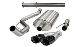 Corsa Performance 3.0 Inch Cat-Back Xtreme Single Side Exit Exhaust 4.0 Inch Black Tips 11-14 Ford F150 Raptor 6.2L V8 133.0 Inch Wheelbase Stainless Steel (14759BLK)