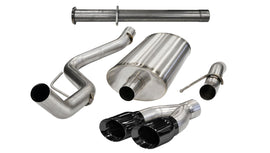 Corsa Performance 3.0 Inch Cat-Back Xtreme Single Side Exit Exhaust 4.0 Inch Black Tips 11-14 Ford F150 Raptor 6.2L V8 144.0 Inch Wheelbase Stainless Steel (14760BLK)