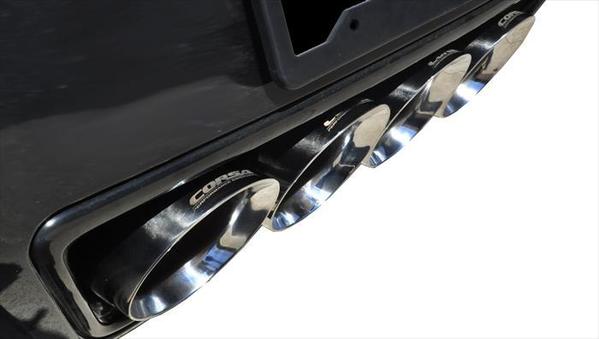 Corsa Performance 2.75 Inch Valve-Back + X-Pipe Dual Rear Exit with Quad 4.5 Inch Polished Pro-Series Tips 2014-2019 Chevrolet Corvette C7 (14762CB)