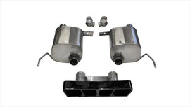 Corsa Performance 2.75 Inch Valve-Back Dual Rear Exit with Polygon InchTail Light Inch Black PVD Pro-Series Tips (14763BLK)