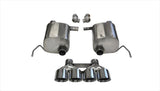 Corsa Performance 2.75 Inch Valve-Back Sport Exhaust Dual Rear Exit Quad 4.5 Inch Polished Tips 14-Present Chevy Corvette C7 Plus Grand Sport 6.2L V8 Stainless Steel (14764)