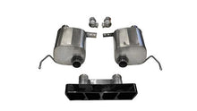 Load image into Gallery viewer, Corsa Performance 2.75 Inch Valve-Back Dual Rear Exit with Polygon InchTail Light Inch Black PVD Pro-Series Tips (14765BLK)