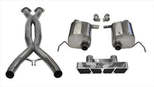 Load image into Gallery viewer, Corsa Performance 3.0 Double X-Pipe and 2.75 Inch Valve-Back Dual Rear Exit with Polygon InchTail Light Inch Polished Tips (14765CB)