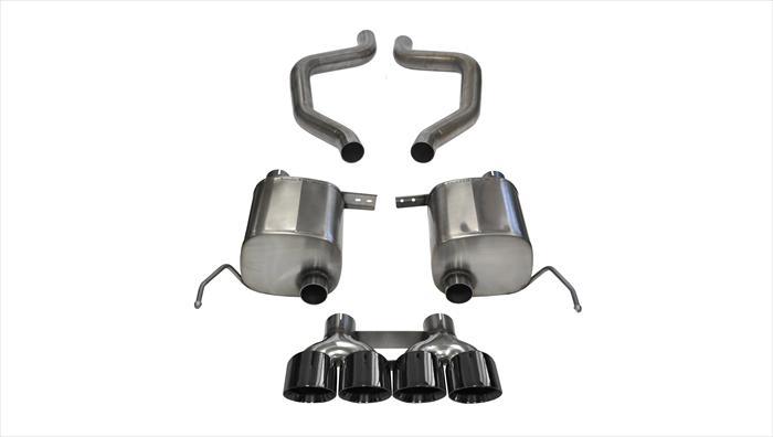 Corsa Performance 2.75 Inch Axle-Back Xtreme Dual Exhaust Quad 4.5 Inch Black Tips 17-Present C7 Corvette Grand Sport/Z06/ZR1 6.2L V8 Stainless Steel (14766BLK)