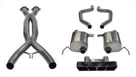 Corsa Performance 3.0 Double X-Pipe and 2.75 Inch Axle-Back Dual Rear Exit with Polygon InchTail Light Inch Black PVD Tips (14767CBBLK)