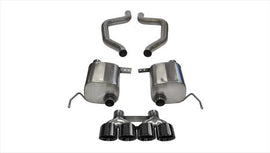 Corsa Performance 2.75 Inch Axle-Back Sport Dual Exhaust Quad 4.5 Inch Black Tips 17-Present C7 Corvette Grand Sport/Z06/ZR1 6.2L V8 Stainless Steel (14768BLK)
