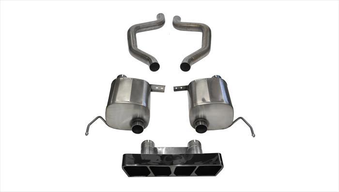 Corsa Performance 2.75 Inch Axle-Back Dual Rear Exit with Polygon InchTail Light Inch Black PVD Pro-Series Tips (14769BLK)