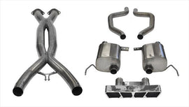 Corsa Performance 3.0 Double X-Pipe and 2.75 Inch Axle-Back Dual Rear Exit with Polygon InchTail Light Inch Polished Tips (14769CB)