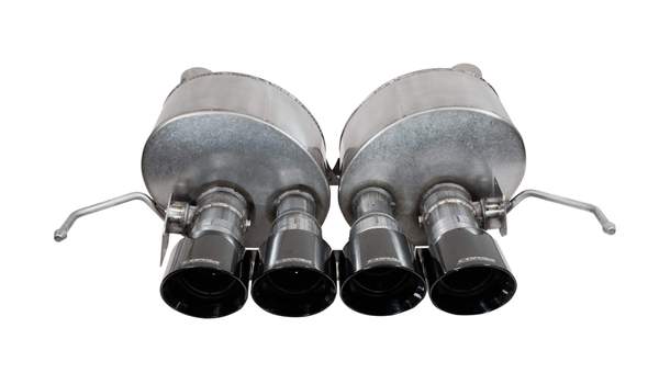 Corsa Performance Corvette 2.75 Inch Valve-Back w Dual Mode NPP Dual Rear Exit with Quad 4.5 inch Black Pro-Series Tips (14776BLK)